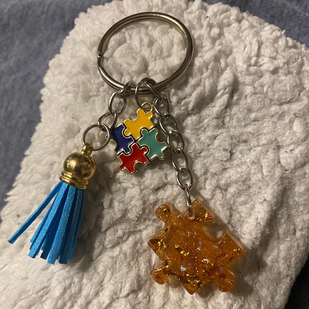 Autism awareness inspired Keychain